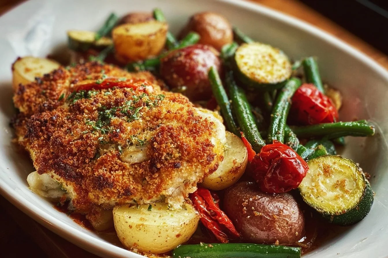 Baked Chicken Parmesan and Veggies 6 Baked Chicken Parmesan and Veggies