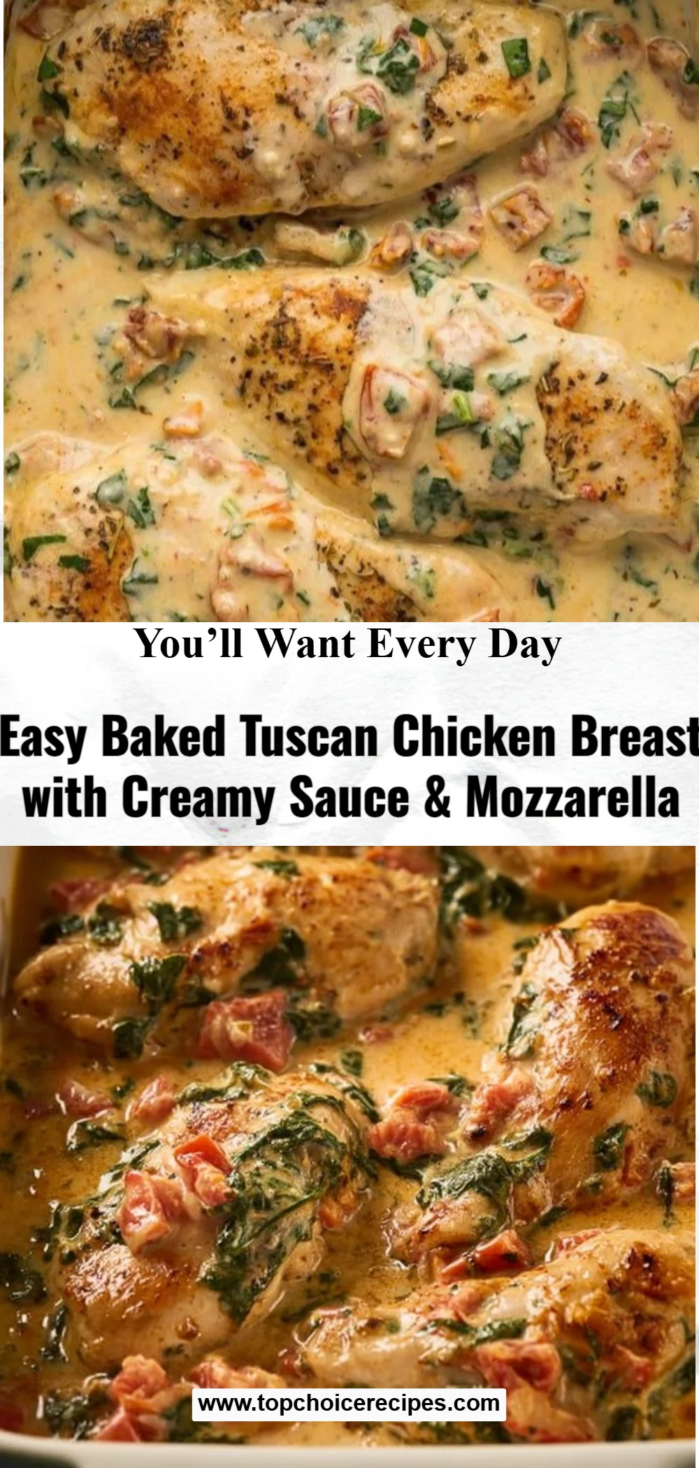 Baked Tuscan Chicken Breast