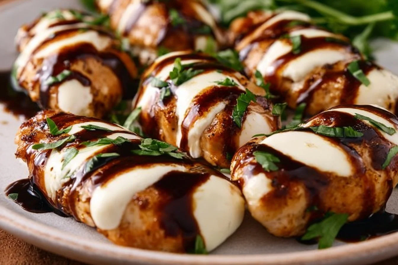 Balsamic Baked Chicken Breast with Mozzarella Cheese 6 Balsamic Baked Chicken Breast with Mozzarella Cheese