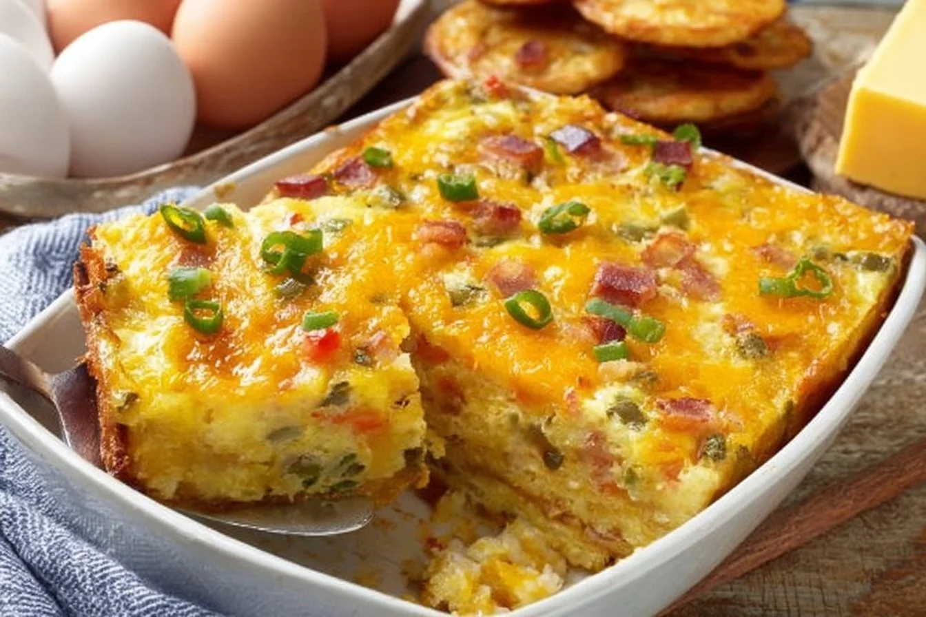 Best Breakfast Casserole 4 Delicious homemade breakfast casserole served with fresh herbs and veggies
