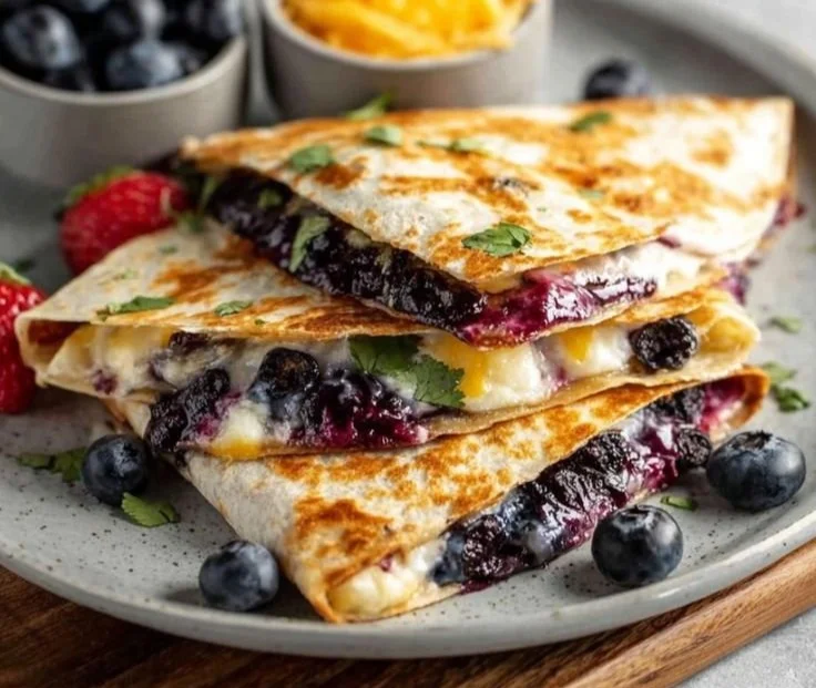 Blueberry Breakfast Quesadilla