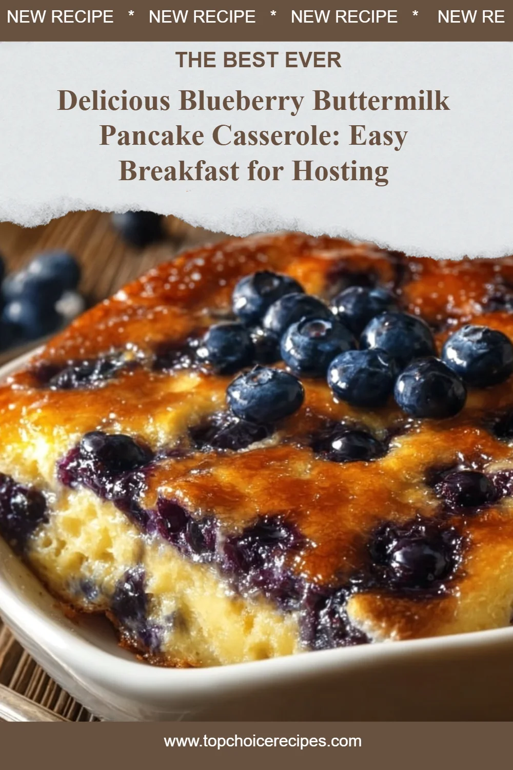 Blueberry Buttermilk Pancake Casserole