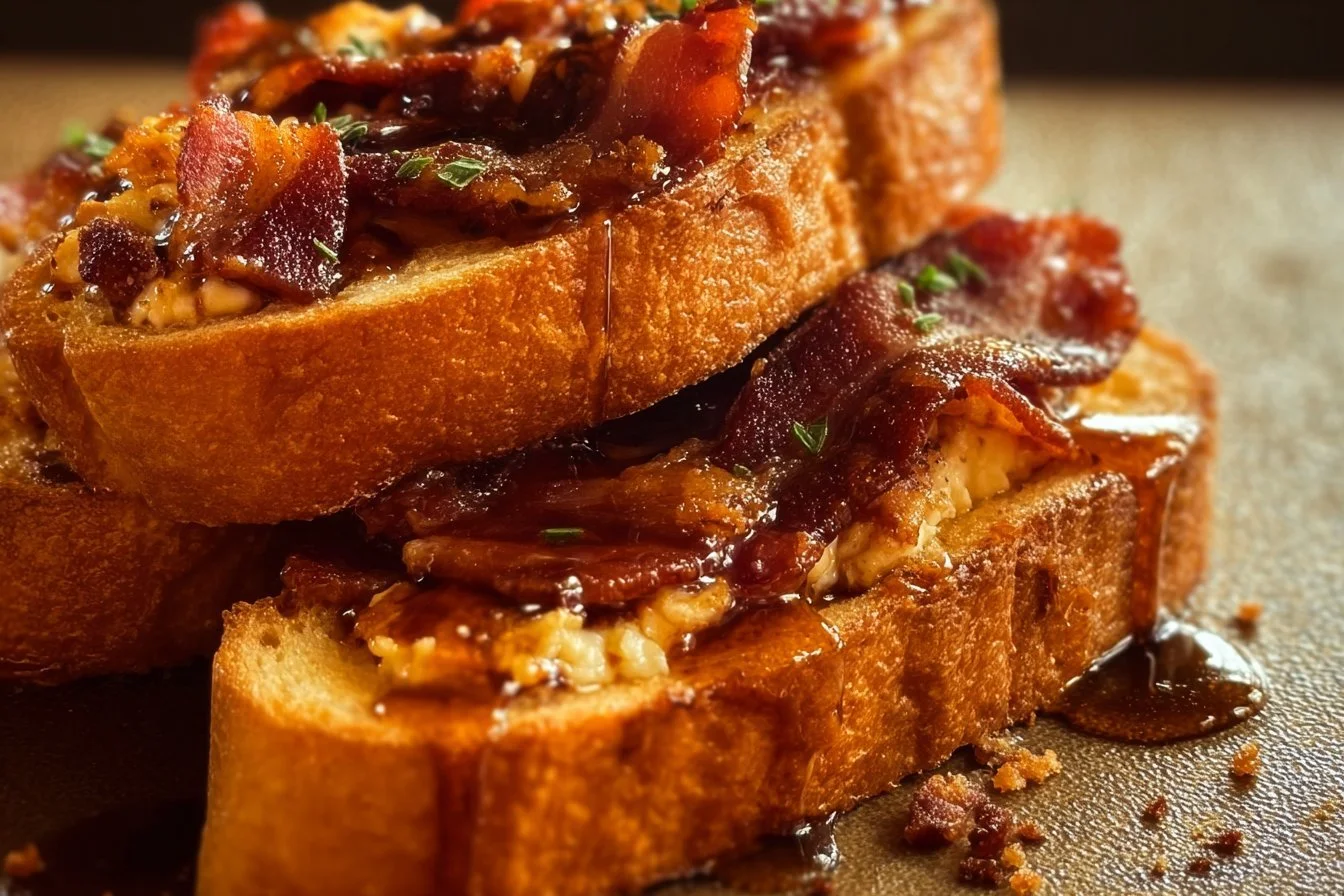Bourbon Maple Bacon Stuffed Toast 6 Bourbon Maple Bacon Stuffed Toast