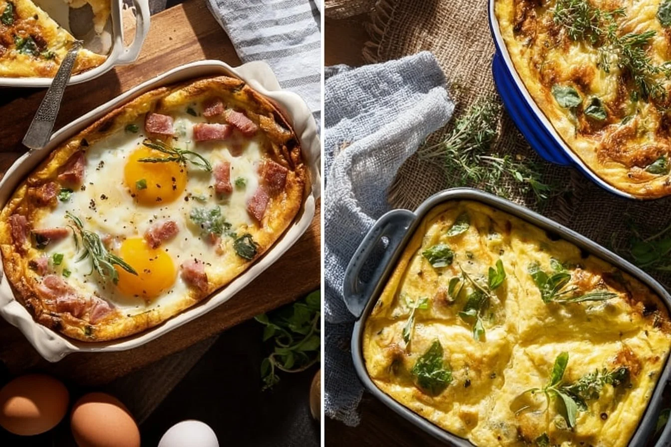 Breakfast Egg Casserole 5 Delicious breakfast egg casserole with eggs, cheese, and vegetables