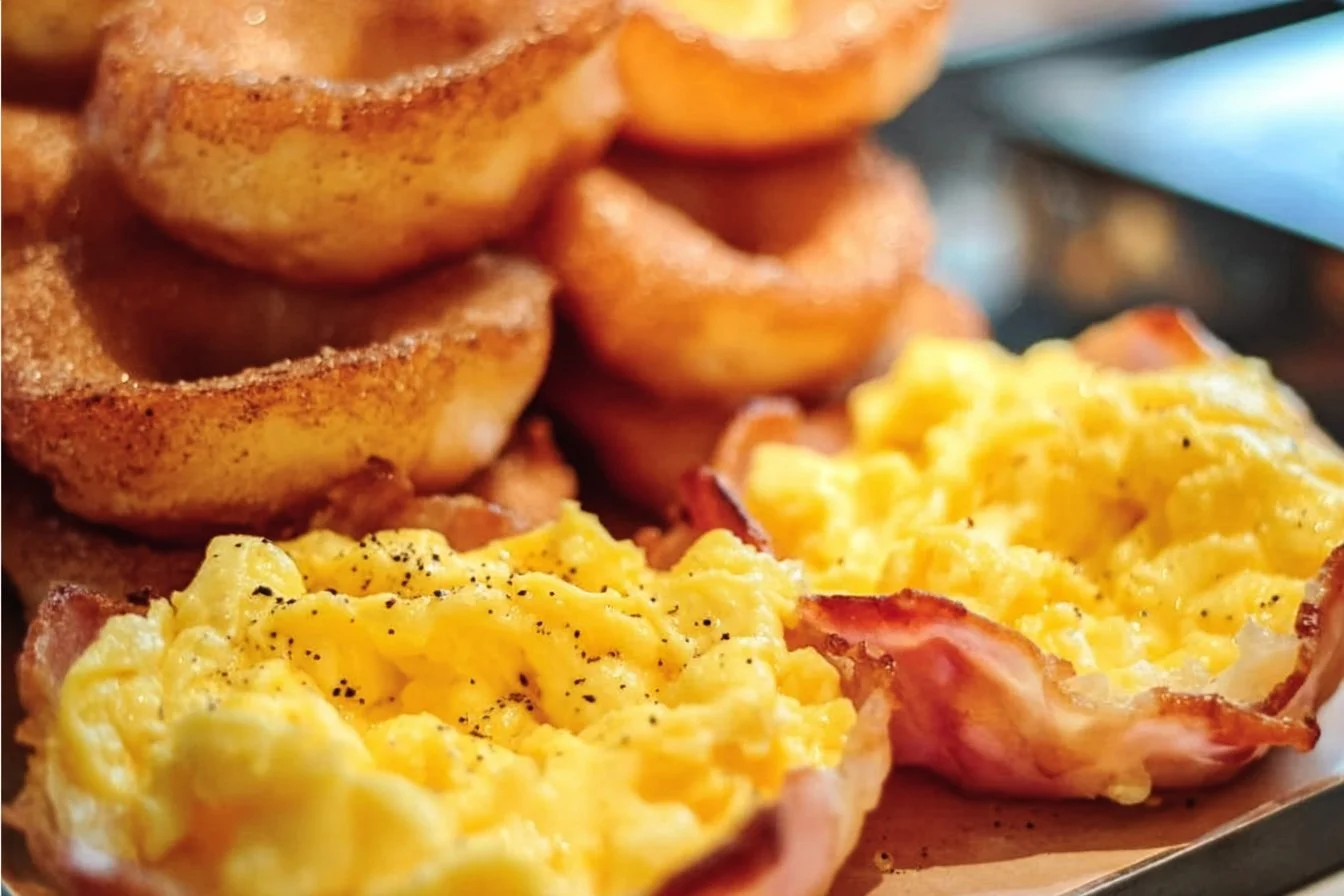 Breakfast recipes featuring eggs and spinach prepared on a plate