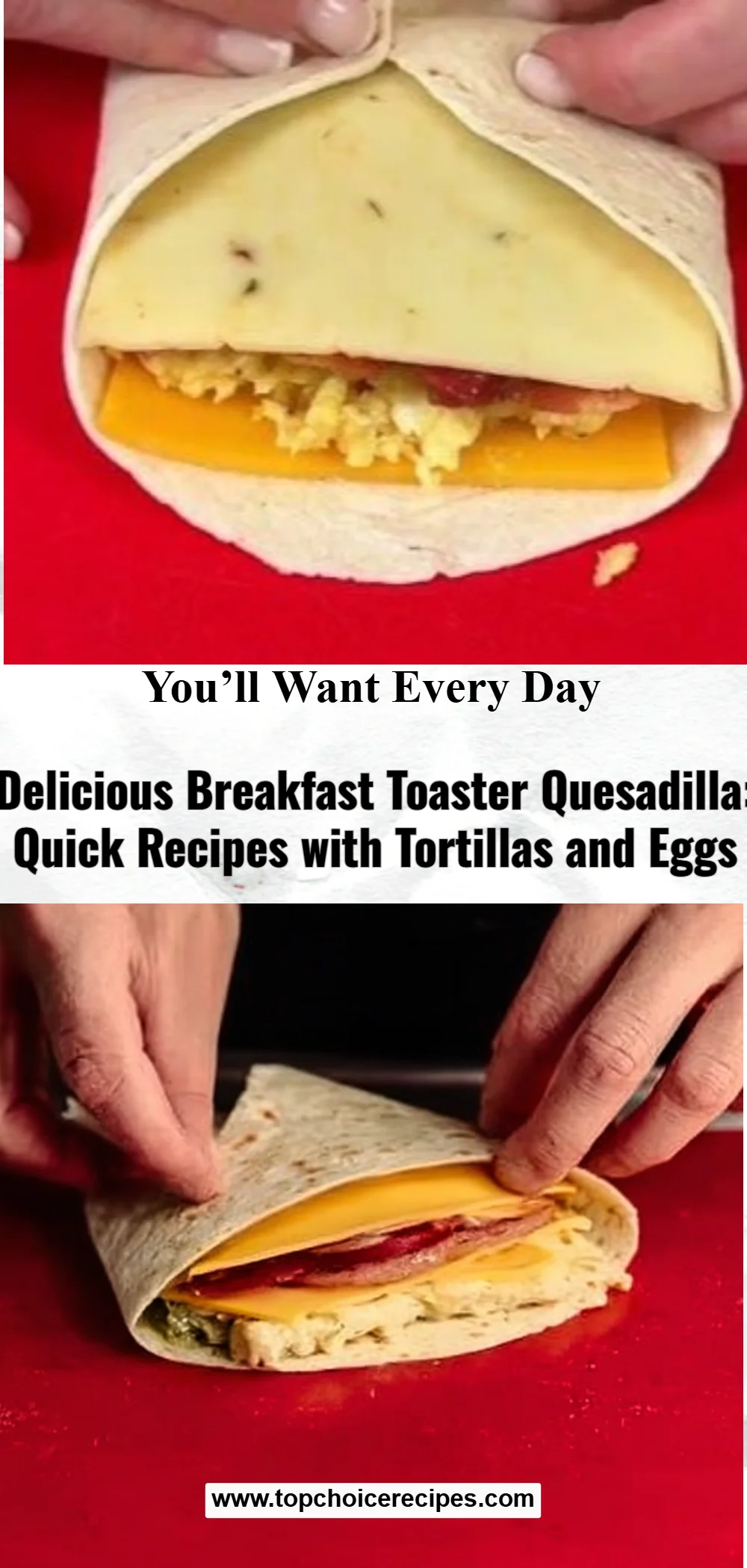 Breakfast Toaster Quesadilla
