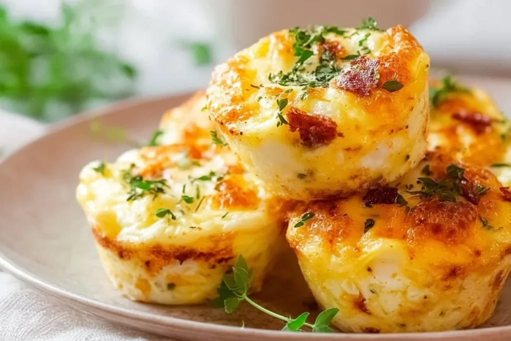 Cheesy muffin tin cottage cheese egg bites recipe for a healthy breakfast