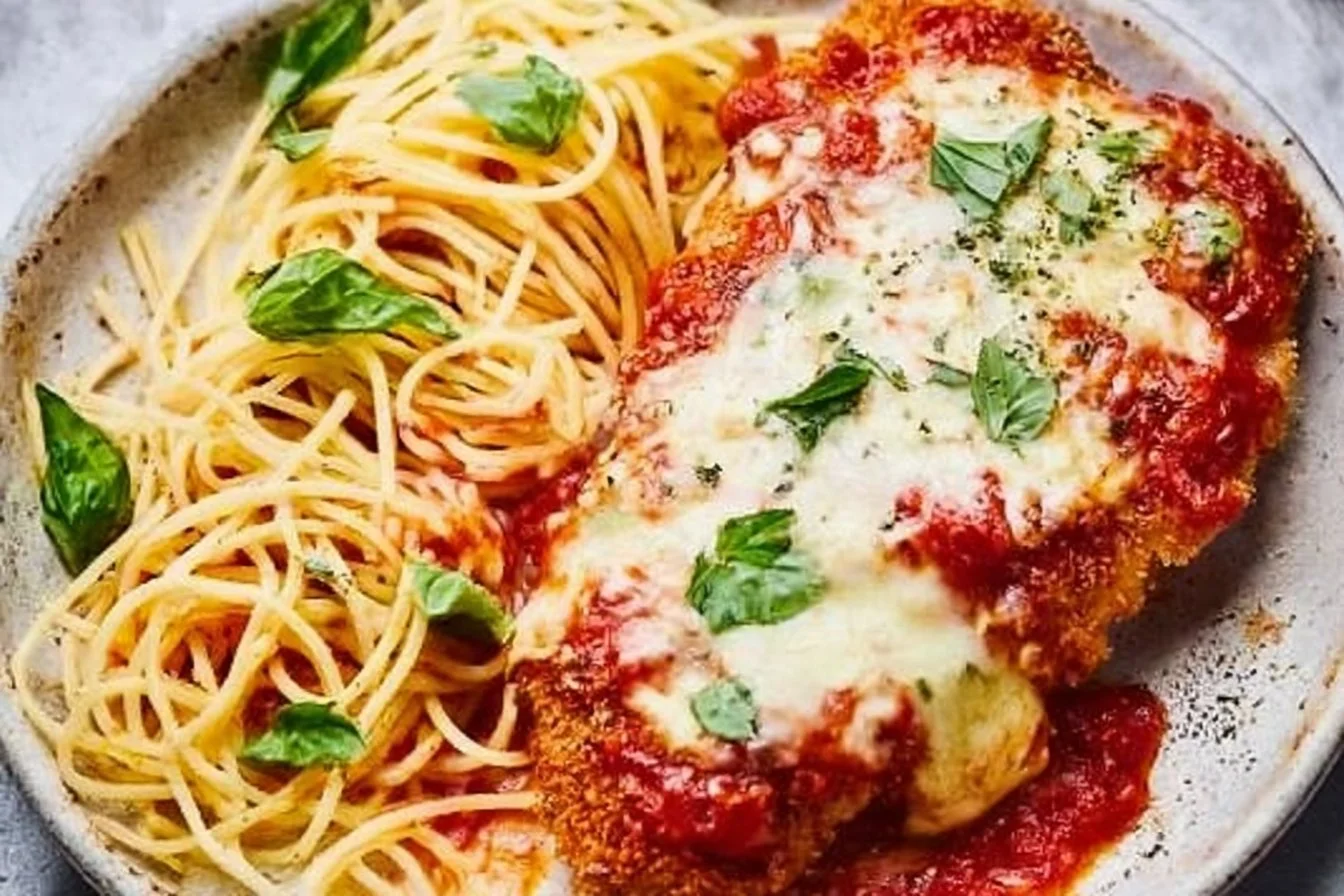 Chicken Parmesan 4 Delicious Chicken Parmesan served with marinara sauce and melted cheese
