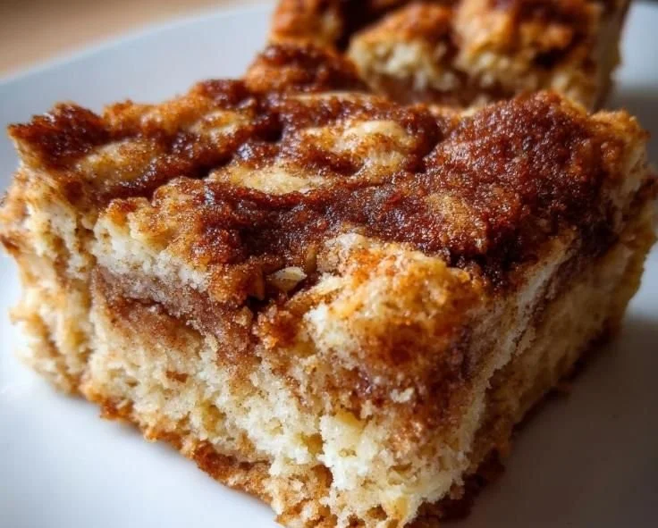 Cinnamon Roll Baked Oatmeal Squares