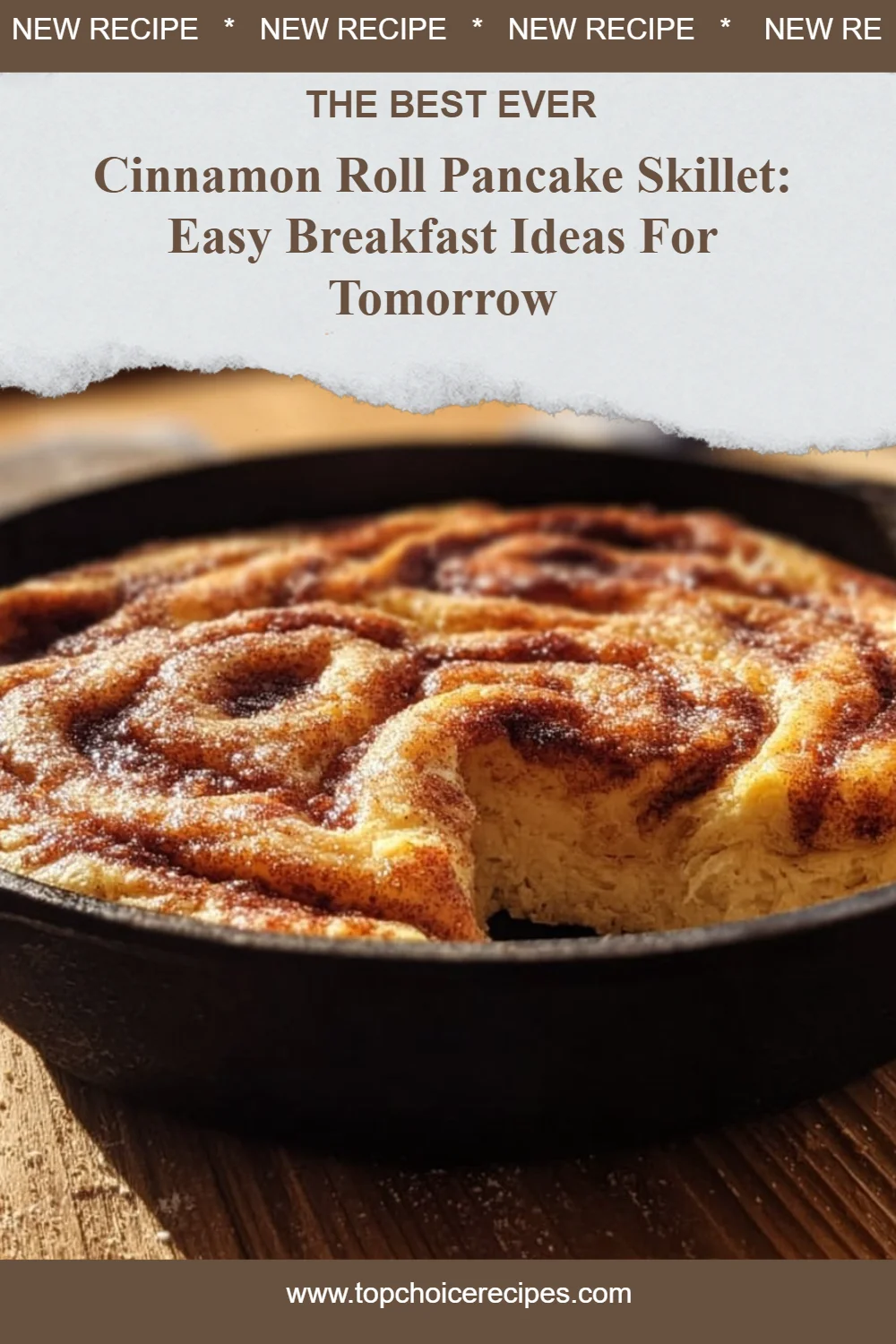 Cinnamon Roll Pancake Skillet