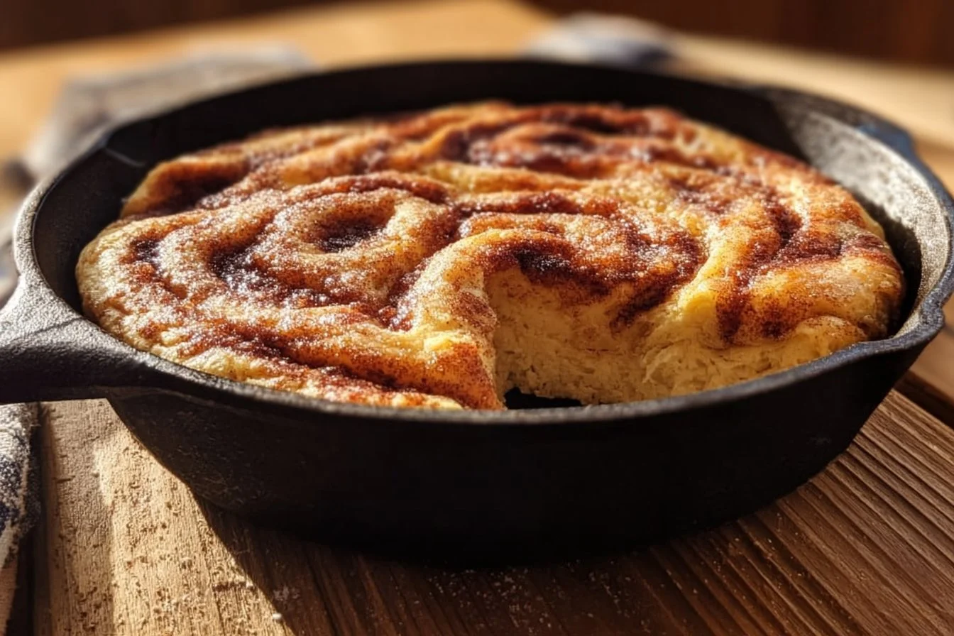 Cinnamon Roll Pancake Skillet