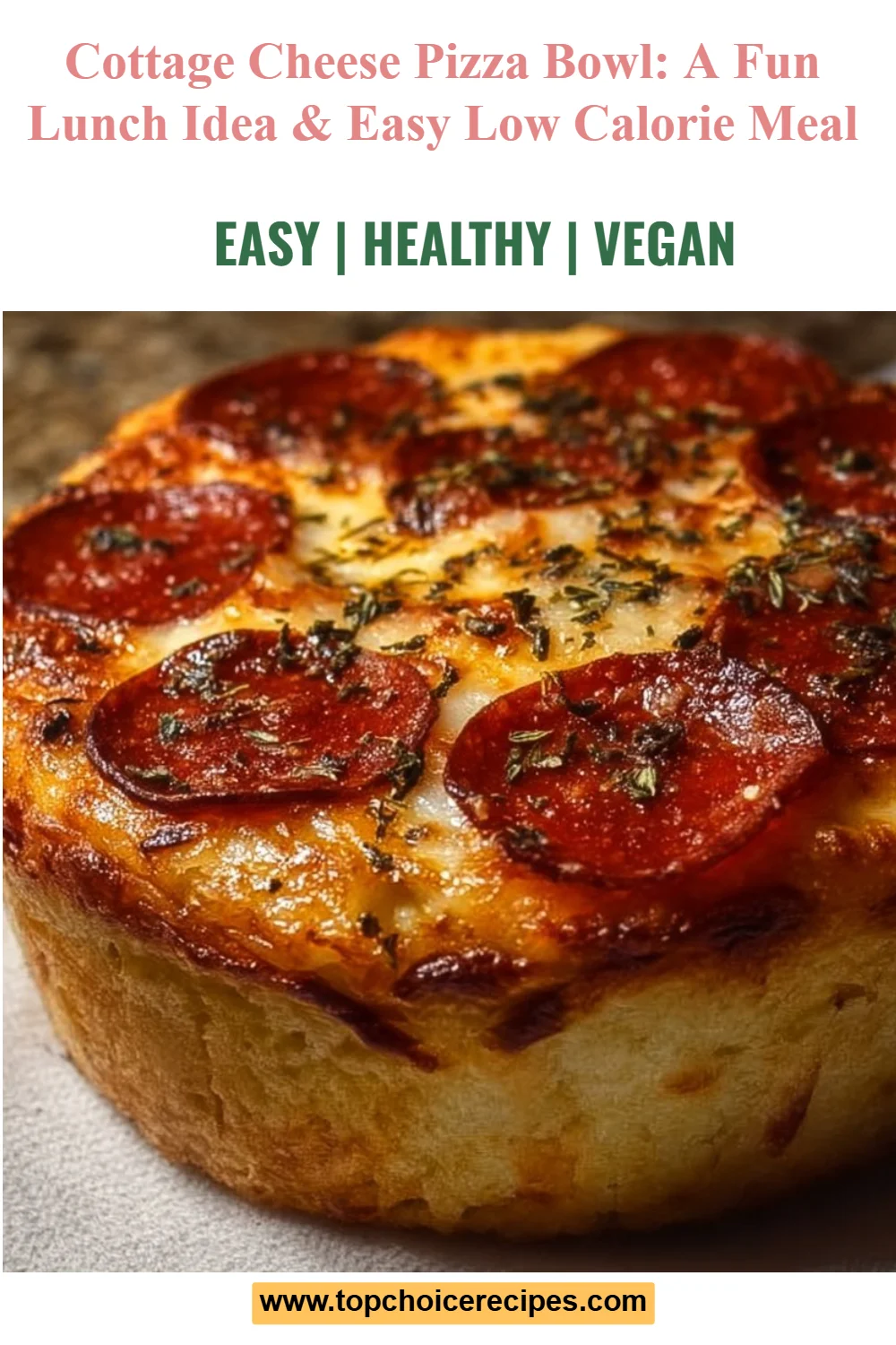 Cottage Cheese Pizza Bowl 6 Cottage Cheese Pizza Bowl