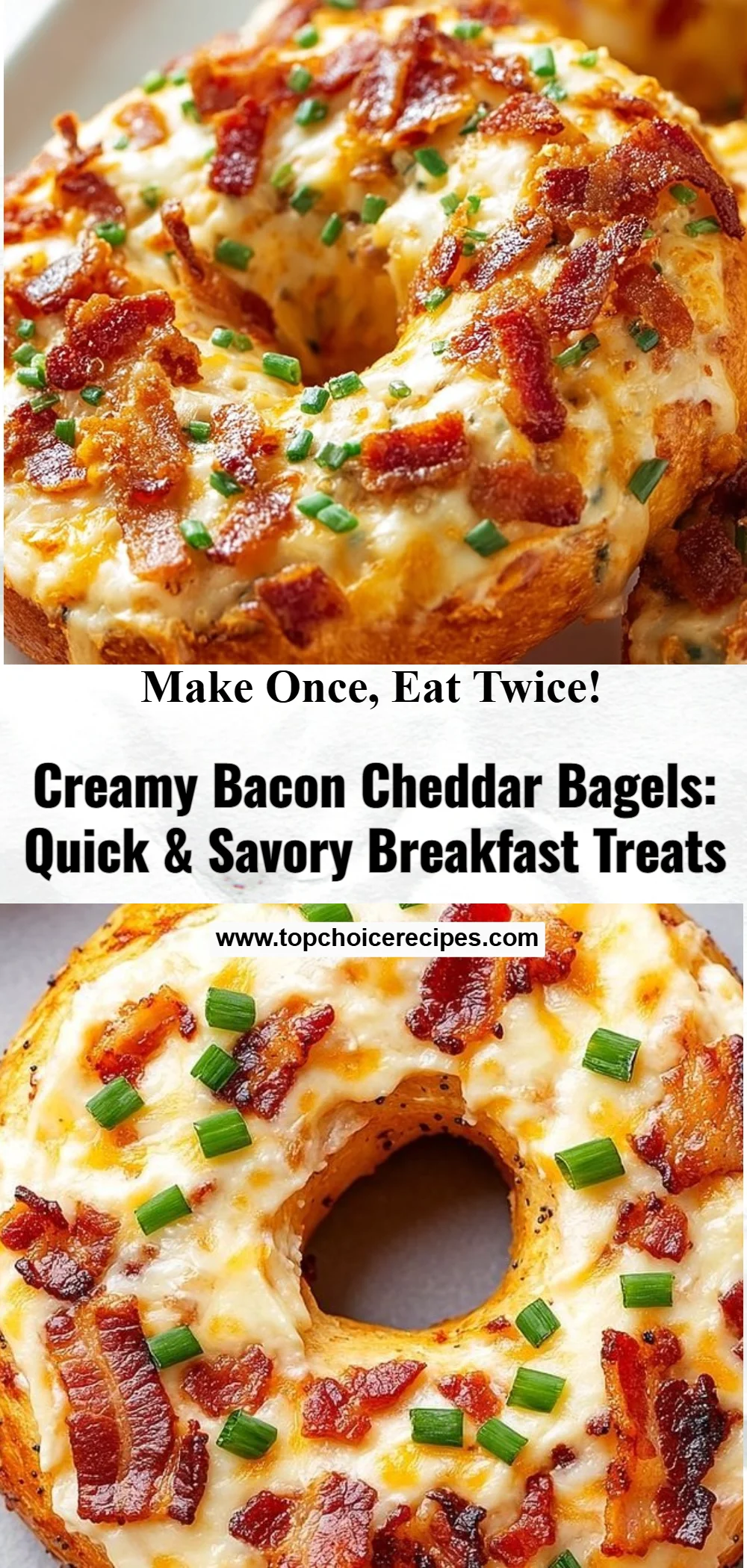 Creamy Bacon Cheddar Bagels