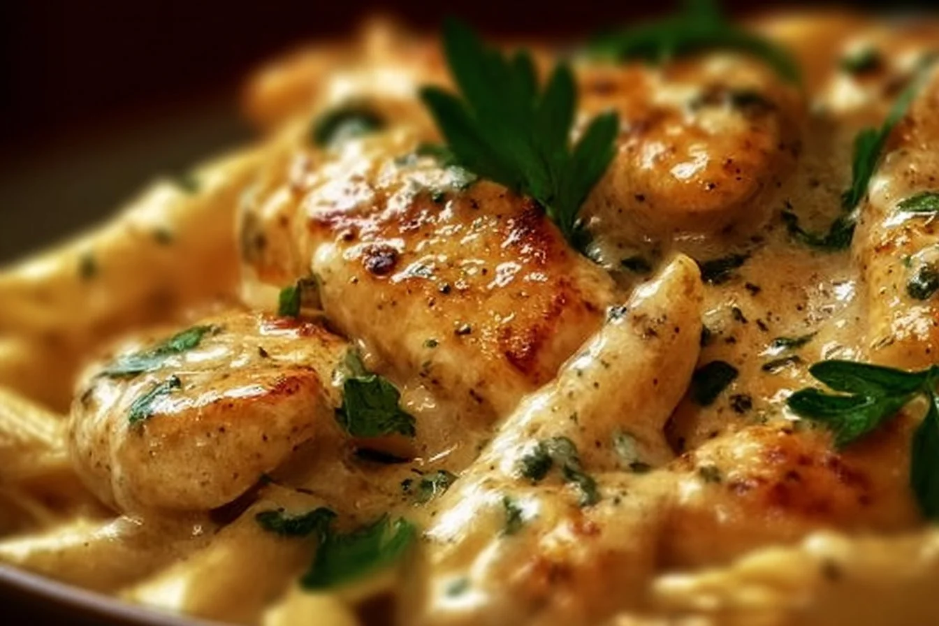 Creamy Parmesan Chicken with Penne