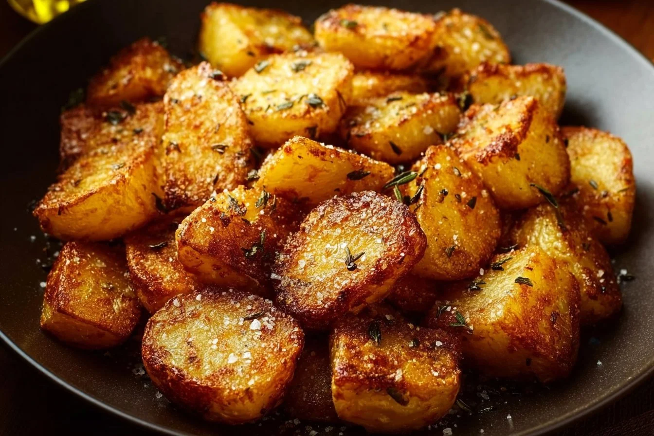 Crispy Breakfast Potatoes 5 Crispy breakfast potatoes with golden edges served on a plate