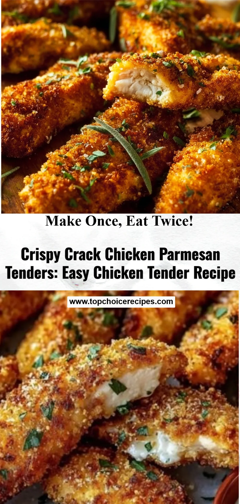Crispy Crack Chicken Parmesan Tenders 6 Crispy Crack Chicken Parmesan Tenders