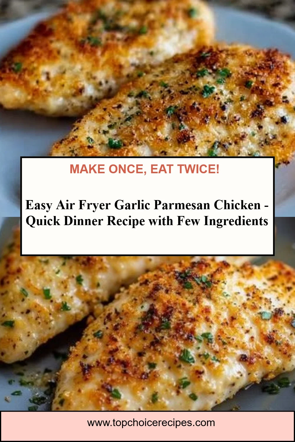 Easy Air Fryer Garlic Parmesan Crusted Chicken 5 Easy Air Fryer Garlic Parmesan Crusted Chicken