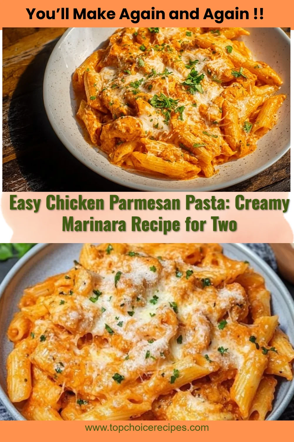 Easy Chicken Parmesan Pasta