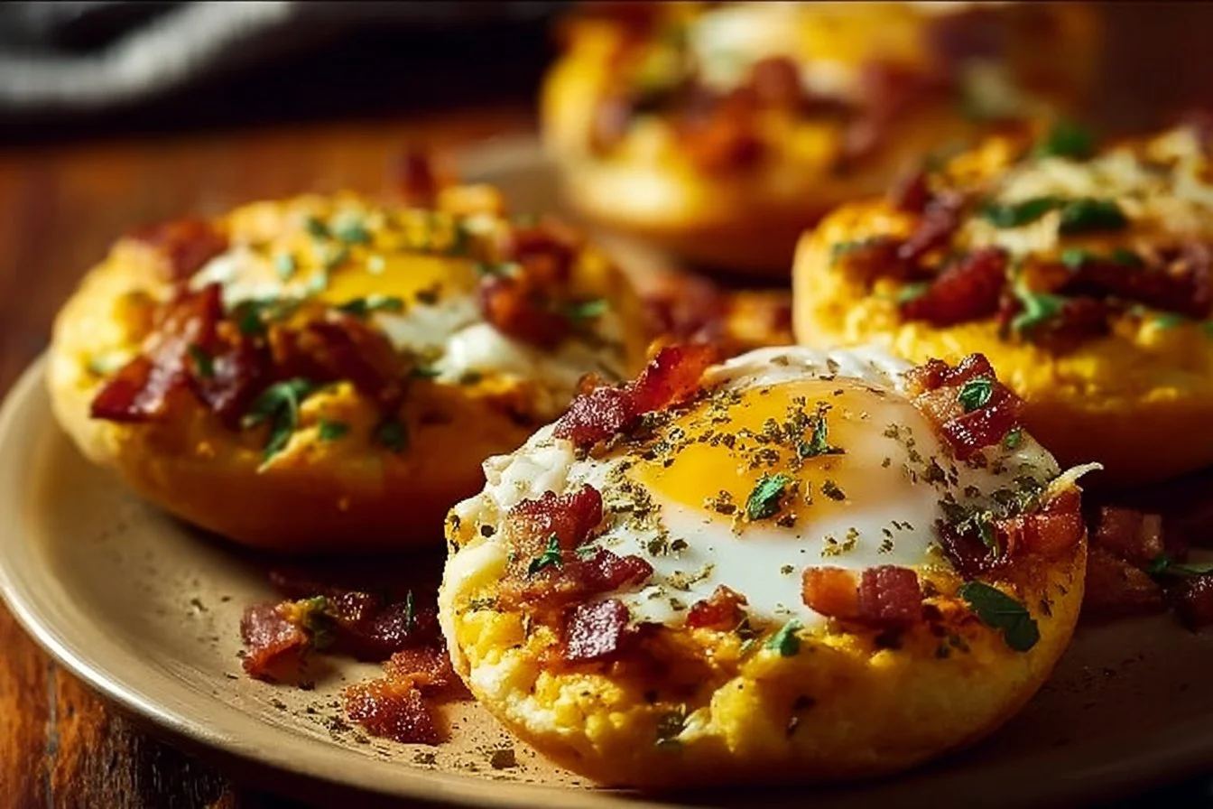 Easy English Muffin Breakfast Pizza