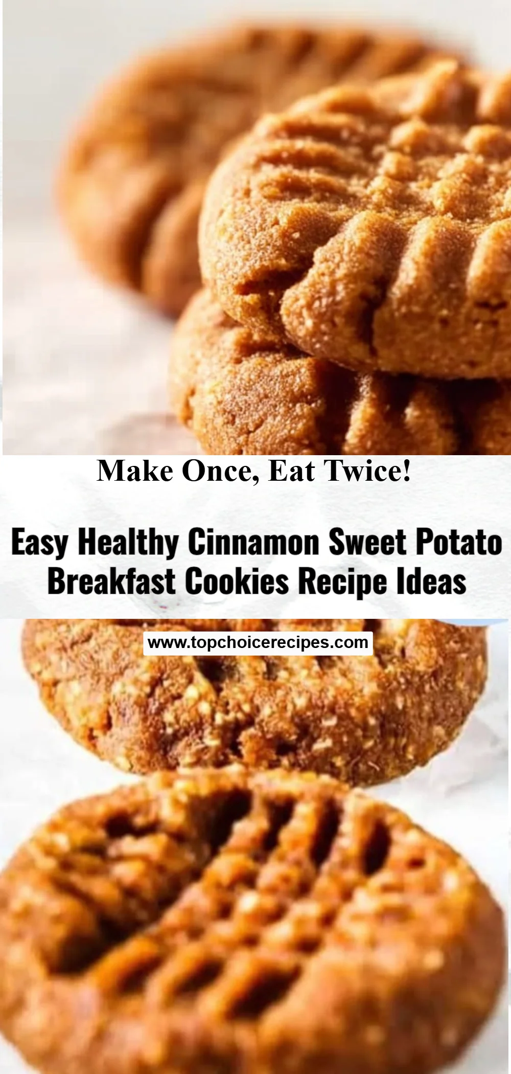 Easy Healthy Cinnamon Sweet Potato Breakfast Cookies