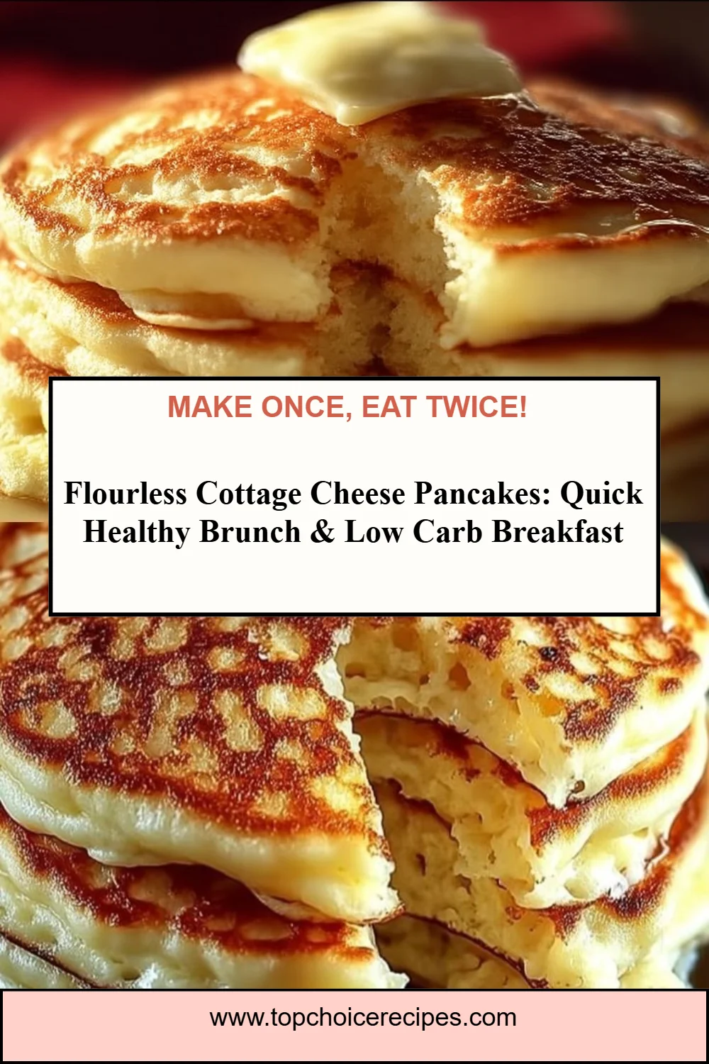 Flourless Cottage Cheese Pancakes