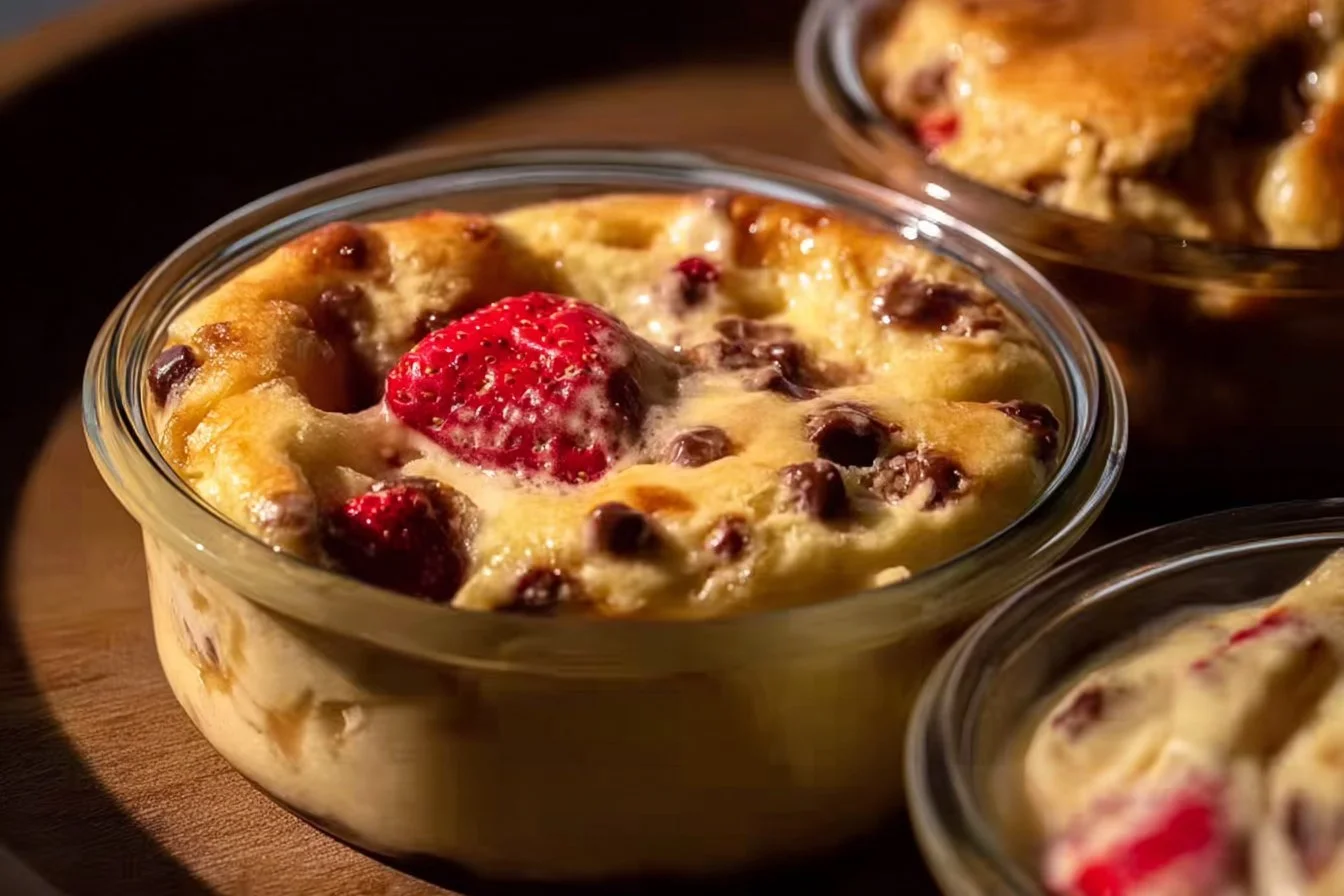 Fluffy Baked Protein Pancake Bowl 4 Fluffy baked protein pancake bowl topped with fresh fruits and nuts