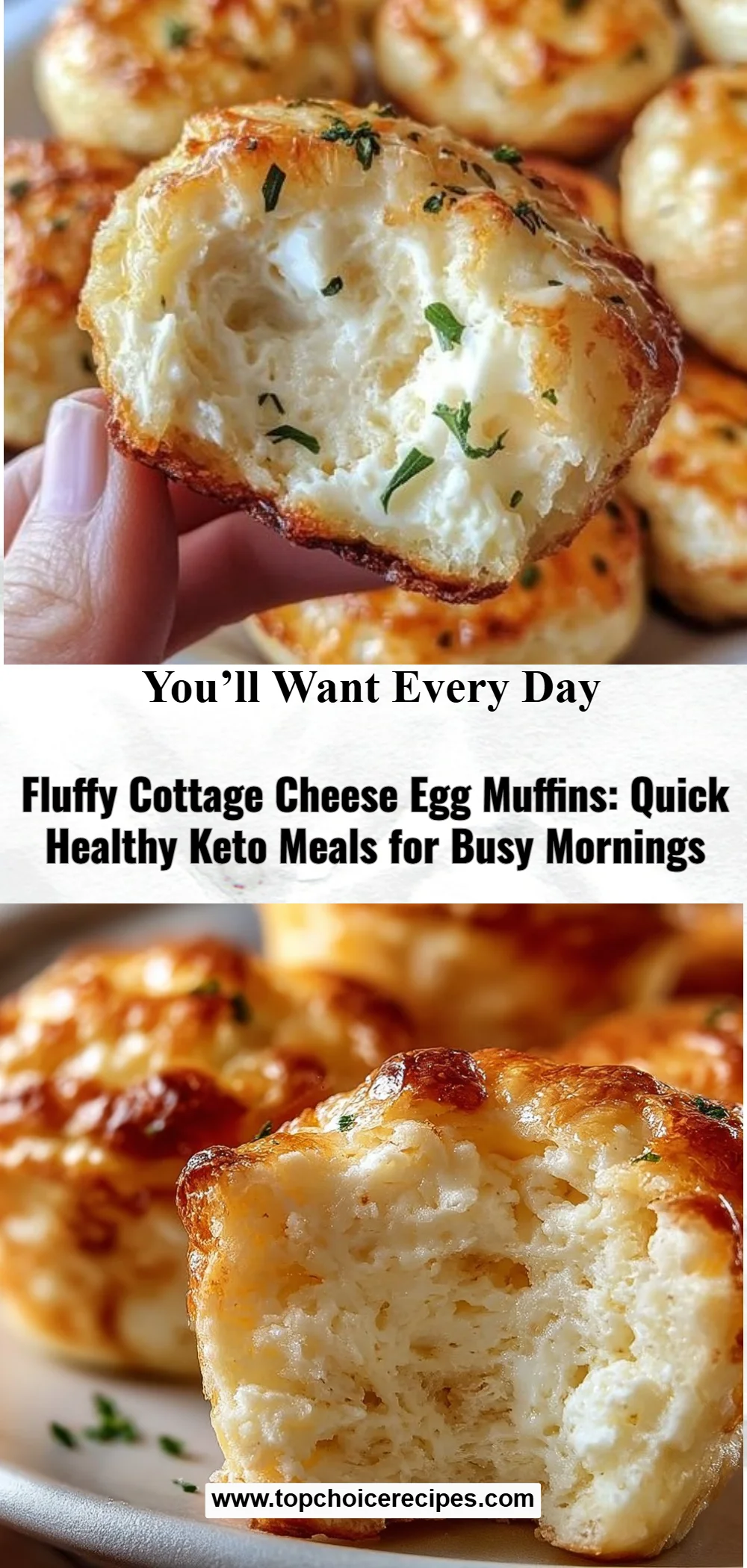 Fluffy Cottage Cheese Egg Muffins