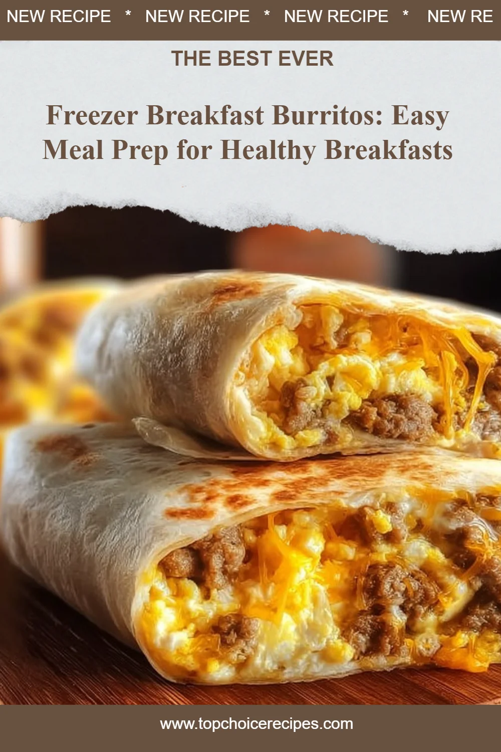 Freezer Breakfast Burritos 6 Freezer Breakfast Burritos