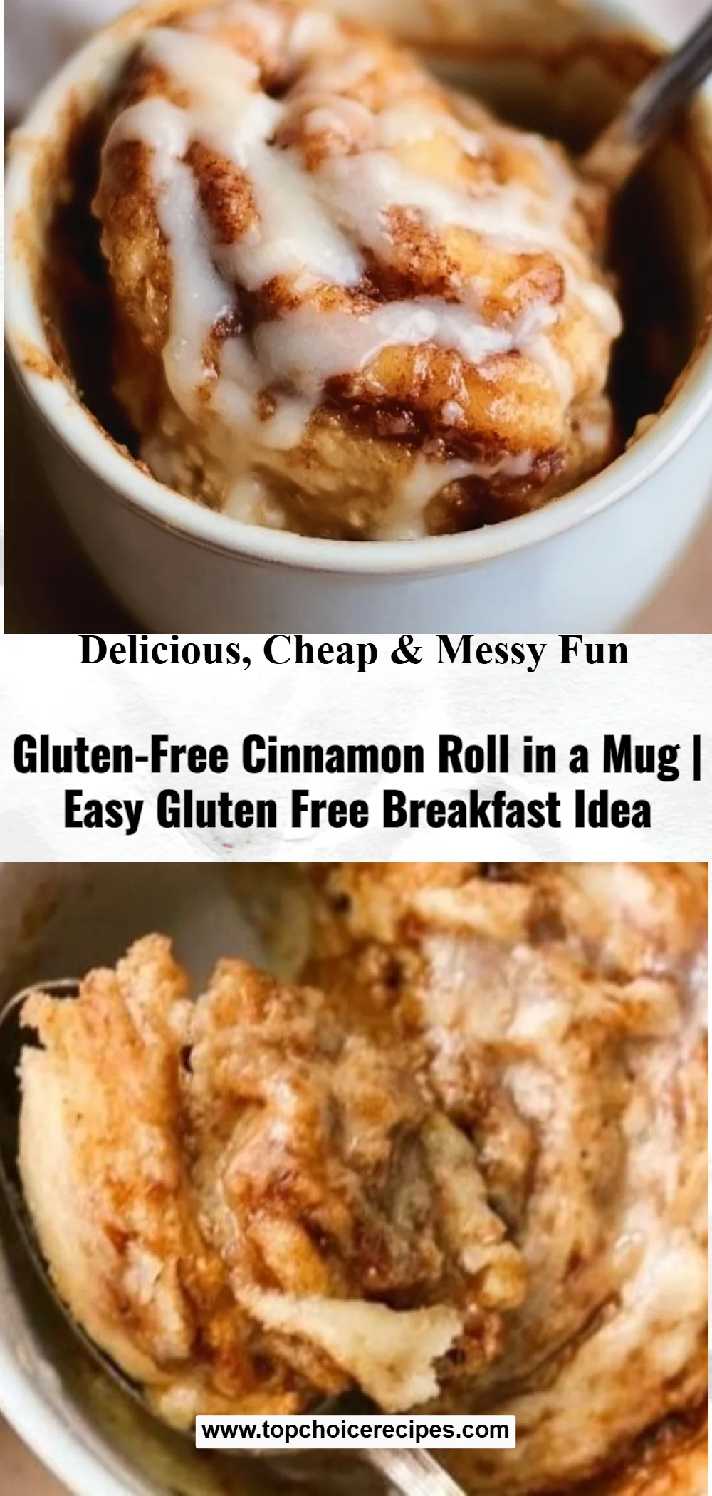 Gluten-Free Cinnamon Roll in a Mug
