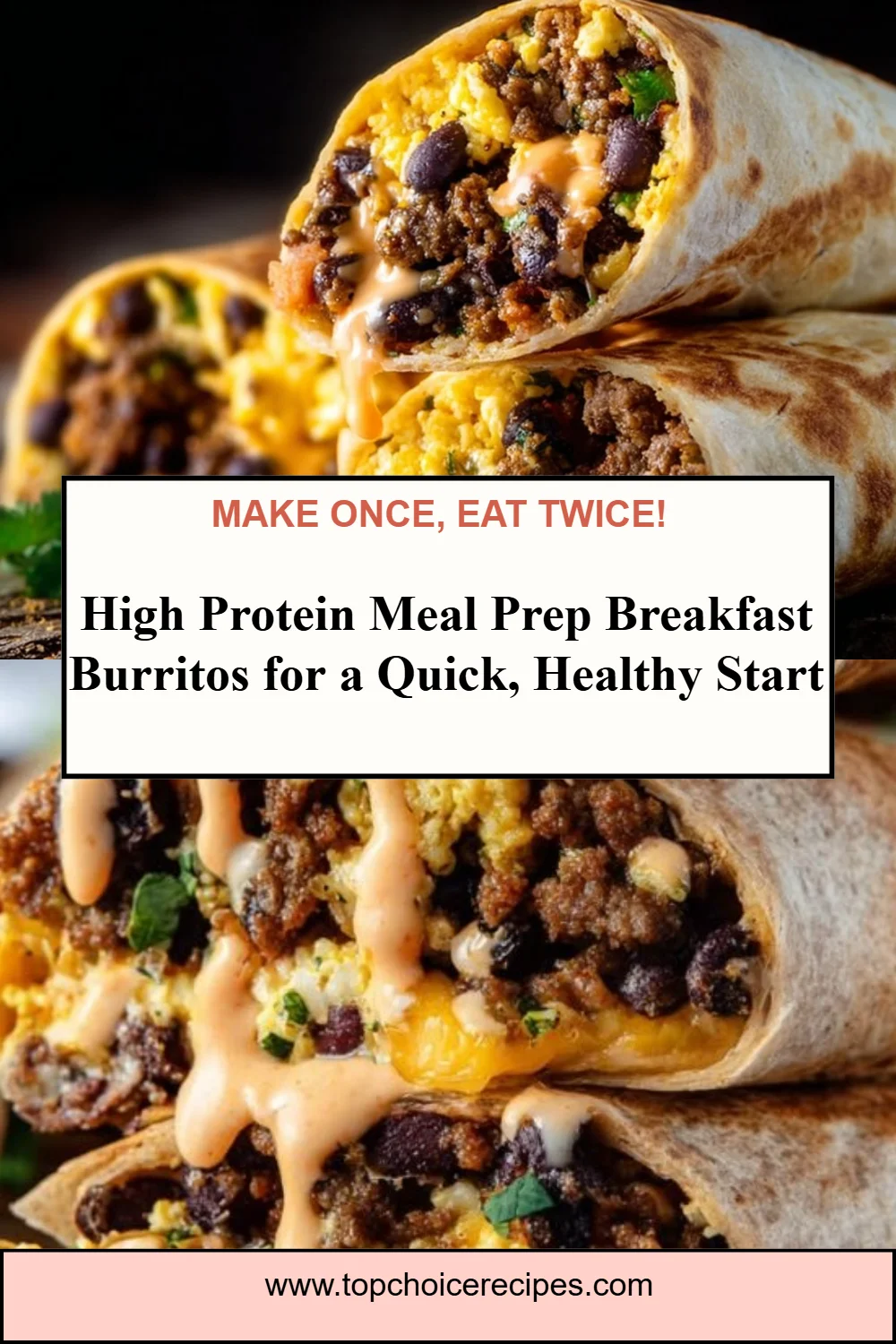 High Protein Breakfast Burrito 6 High Protein Breakfast Burrito
