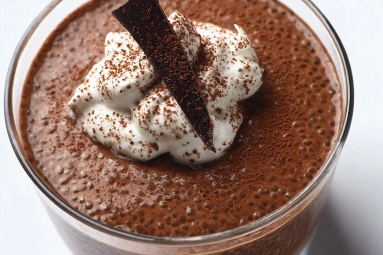 High Protein Chocolate Chia Seed Pudding