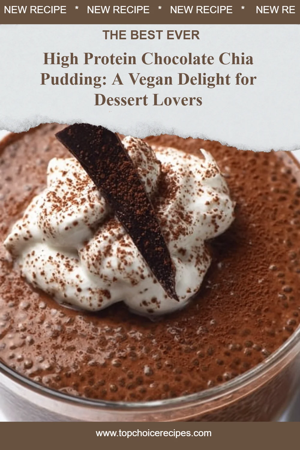 High Protein Chocolate Chia Seed Pudding