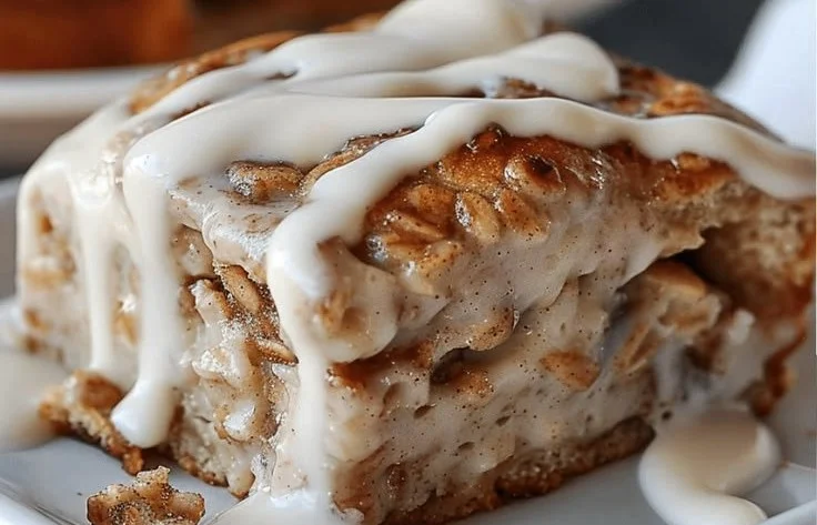 High-Protein Cinnamon Roll Baked Oatmeal