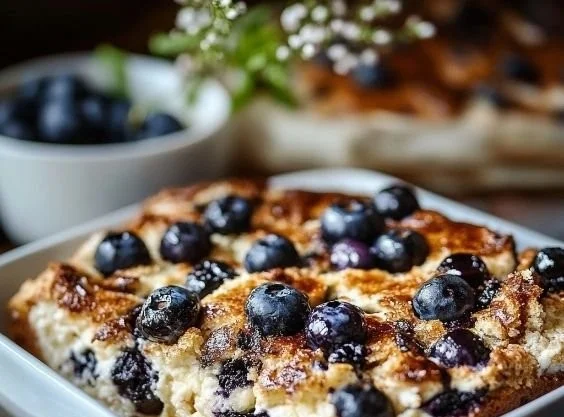 High-Protein Lemon Blueberry Breakfast Bake