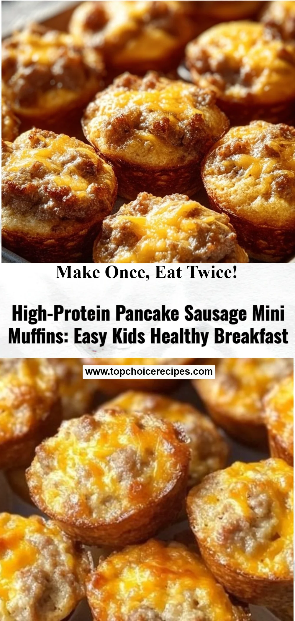 High-Protein Pancake Sausage Mini Muffins