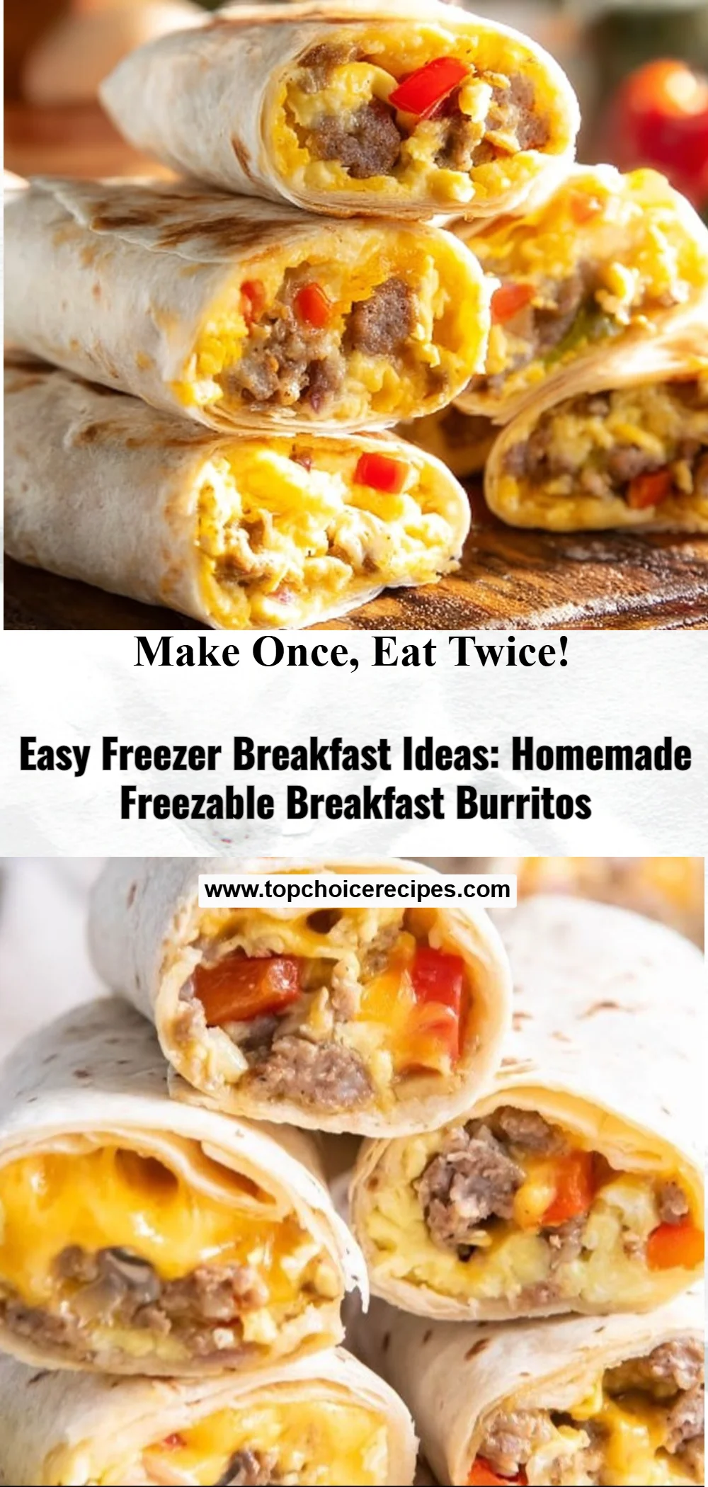 Homemade Freezable Breakfast Burritos