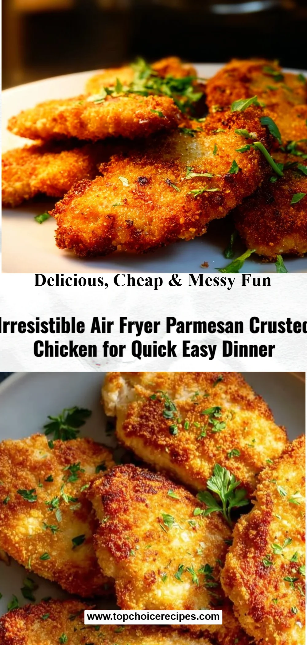 Irresistible Air Fryer Parmesan Crusted Chicken