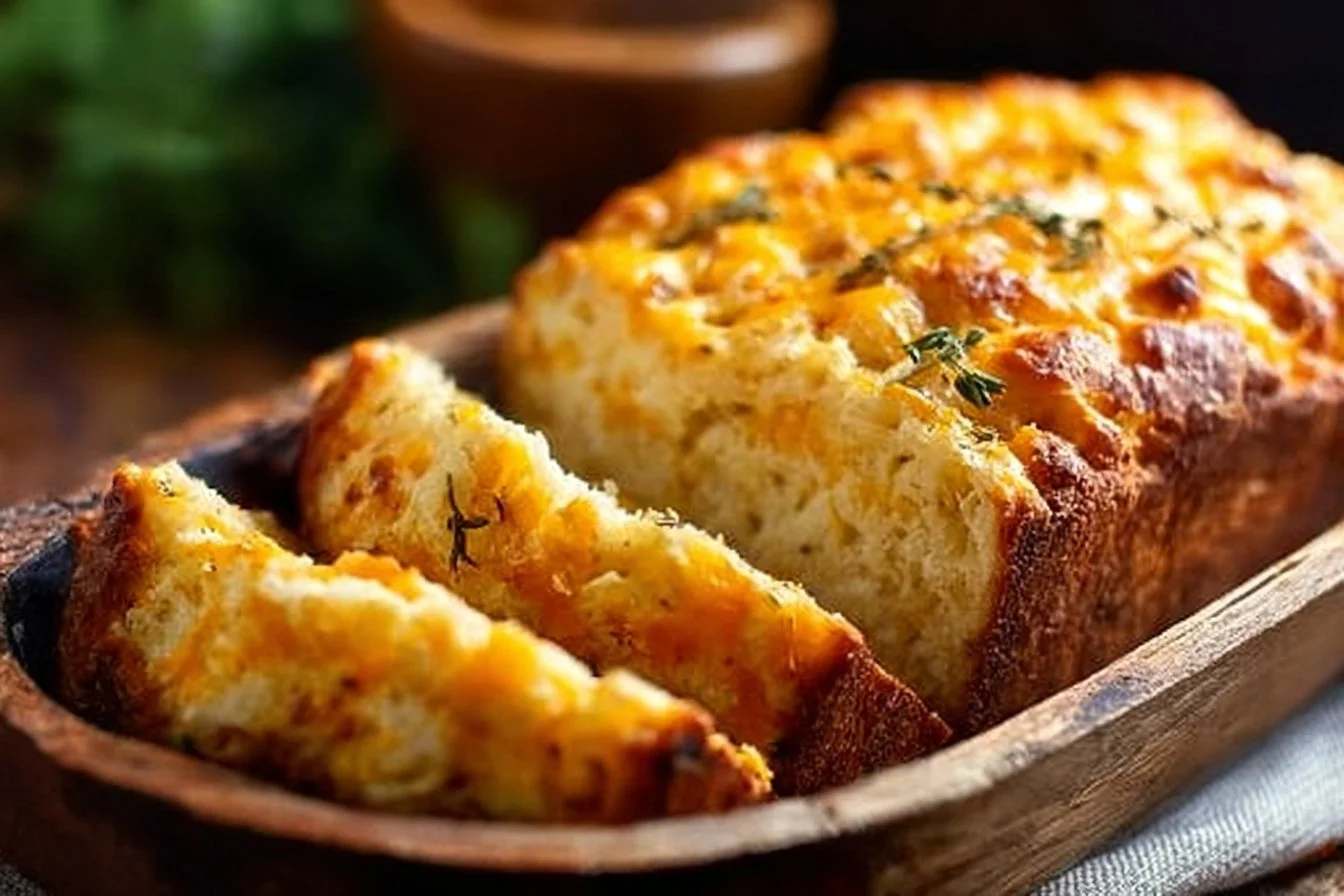 Irresistibly Easy Cheddar Cheese Quick Bread