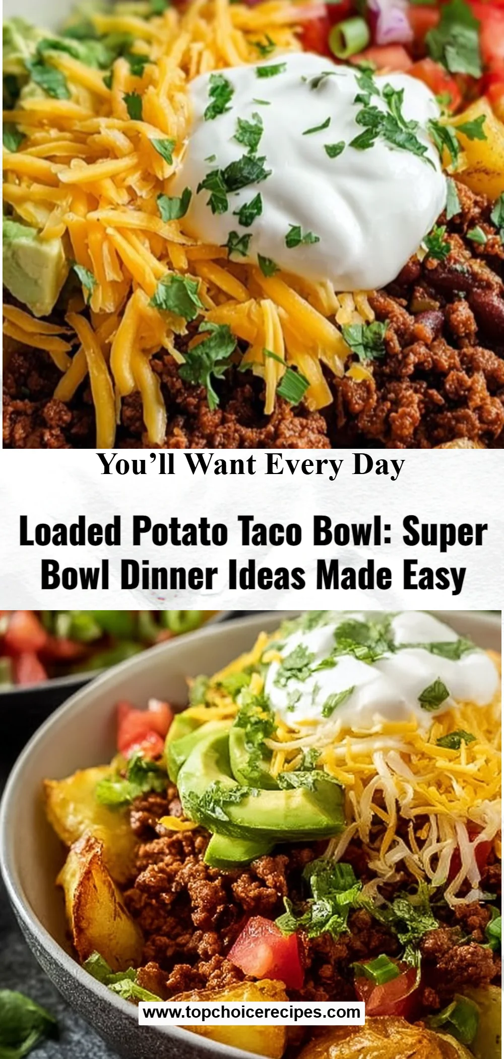 Loaded Potato Taco Bowl