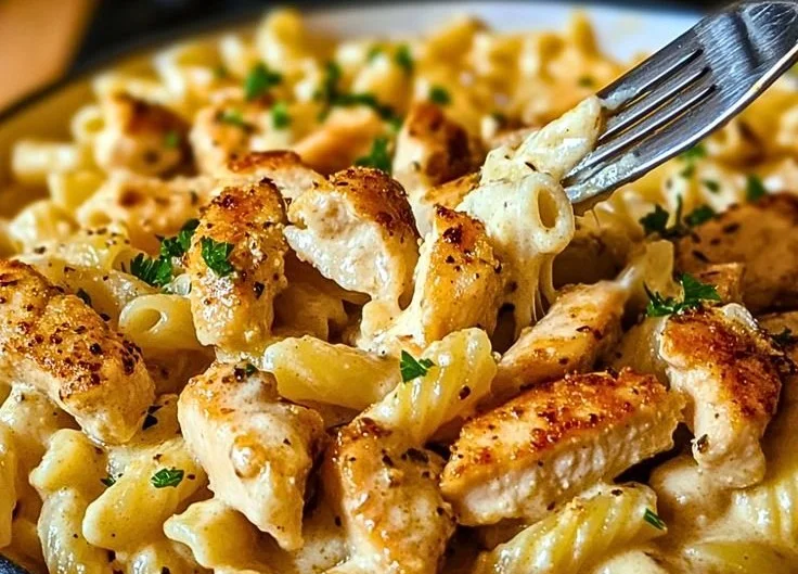 One Pot Garlic Parmesan Chicken Pasta