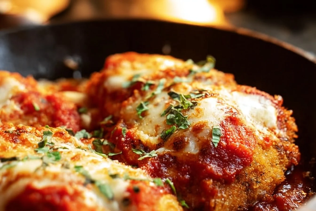 Perfect Chicken Parmesan 4 Delicious plate of perfect chicken parmesan with cheese and marinara sauce