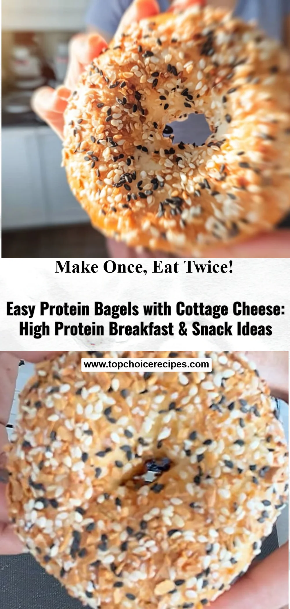 Protein Bagels with Cottage Cheese 6 Protein Bagels with Cottage Cheese