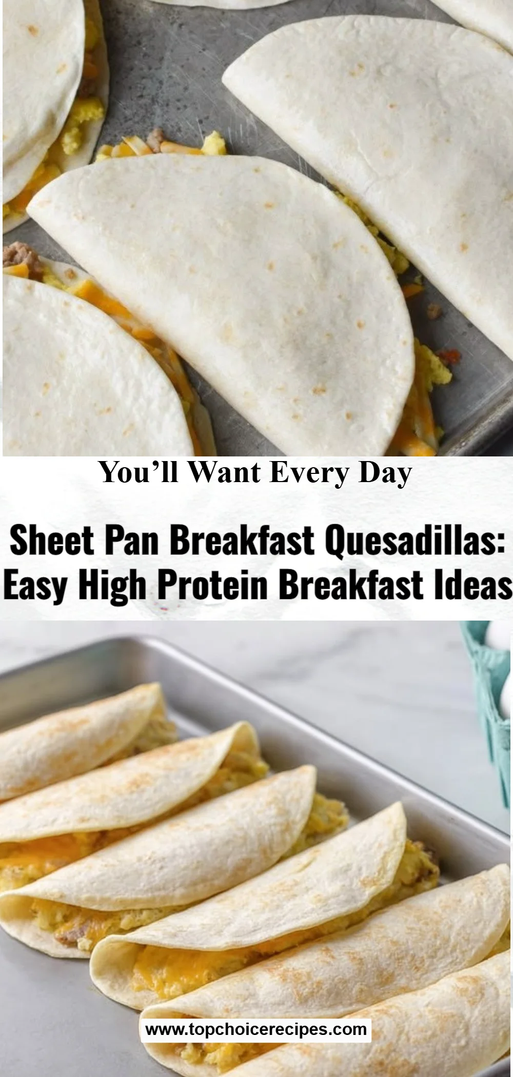 Sheet Pan Breakfast Quesadillas