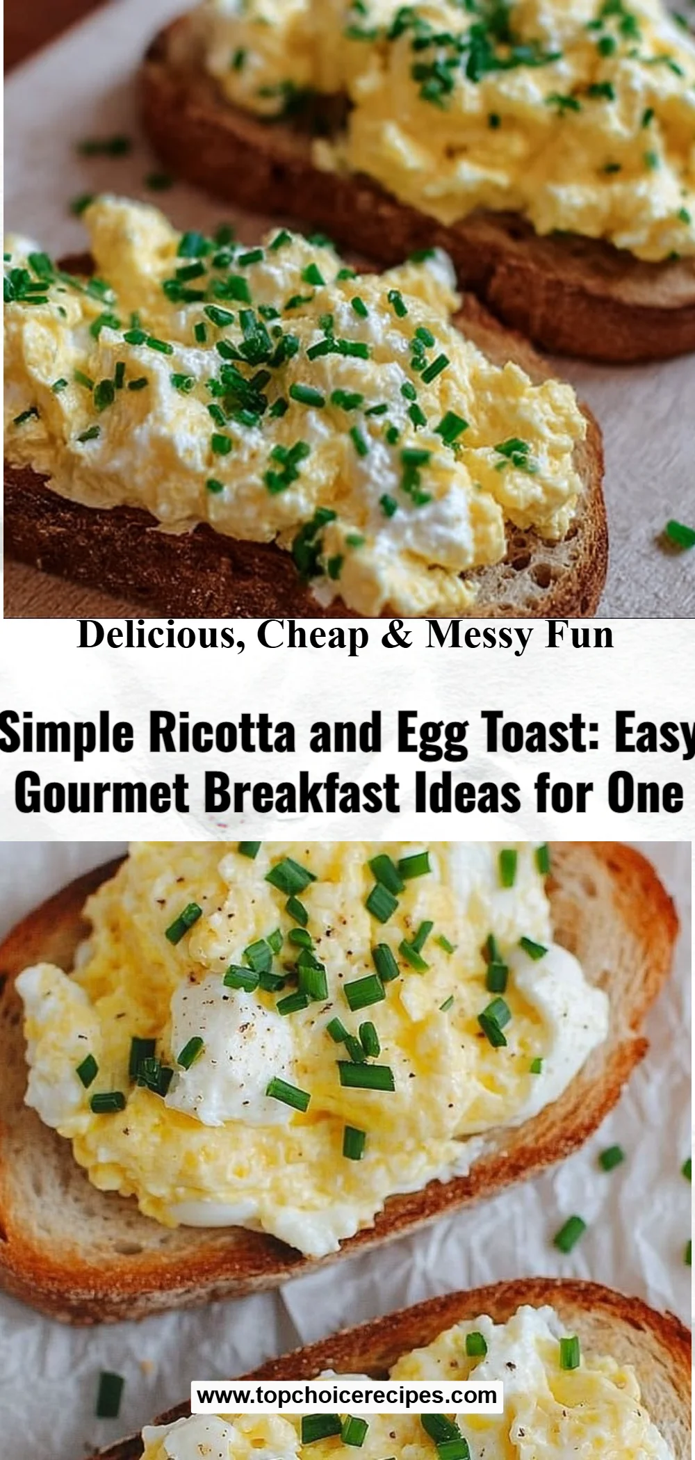 Simple Egg and Ricotta Toast 5 Simple Egg and Ricotta Toast