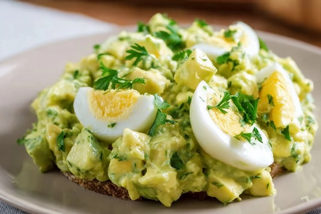 Simple & Zesty Mediterranean Avocado Egg Salad
