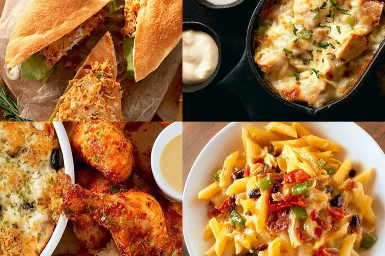 Delicious weeknight chicken dinner with vegetables and seasoning