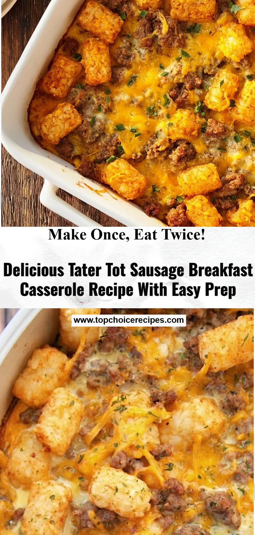 Tater Tot Sausage Breakfast Casserole