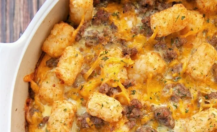 Tater Tot Sausage Breakfast Casserole