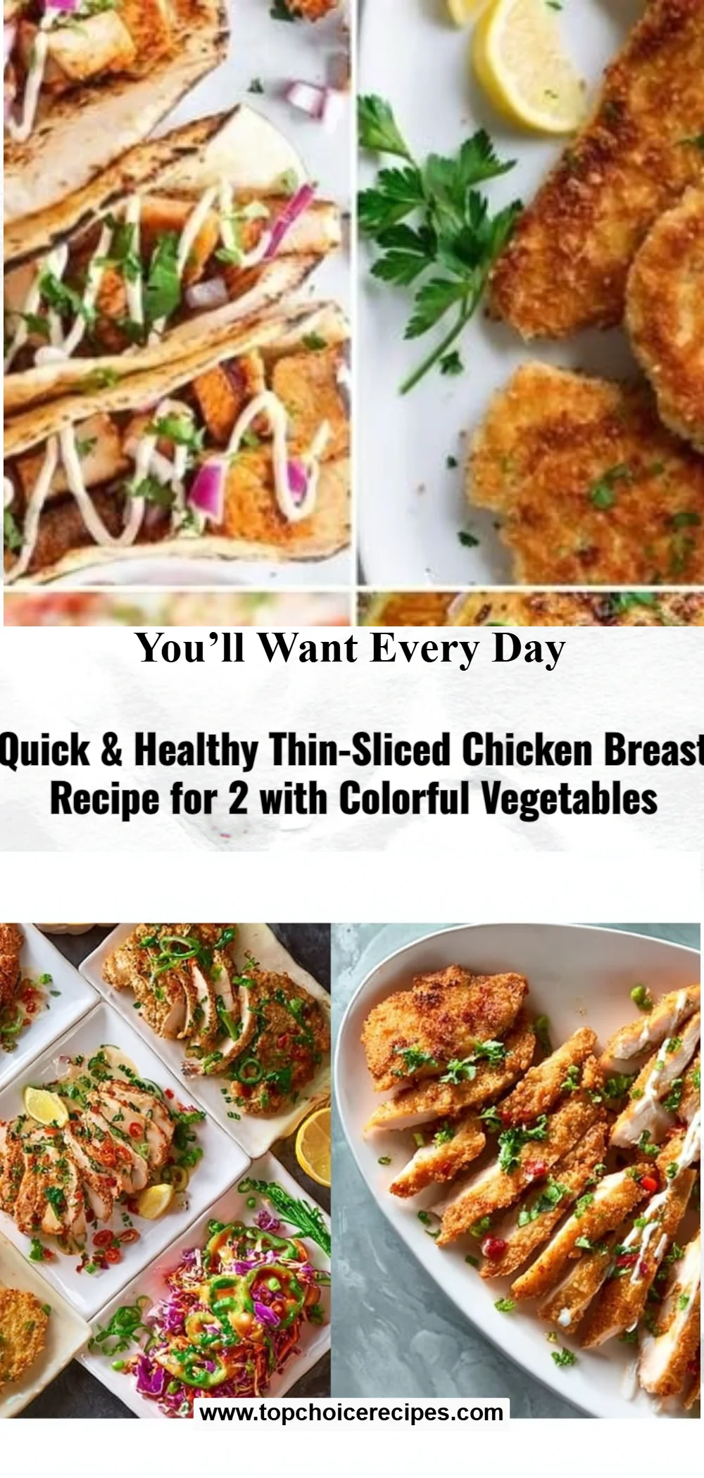 Thin-Sliced Chicken Breasts with Vegetables