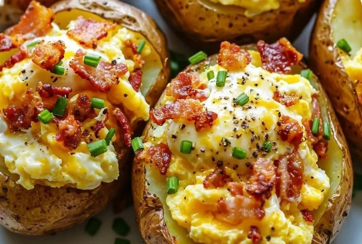 Twice Baked Loaded Breakfast Potatoes 5 Twice Baked Loaded Breakfast Potatoes